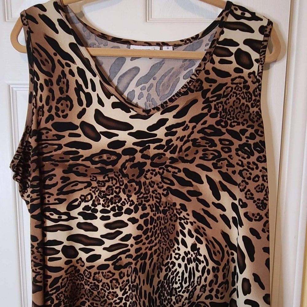 Susan Graver Leopard Liqid Knit Tank